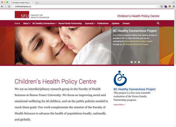 Portfolio item: Child Health Policy Centre at Simon Fraser University